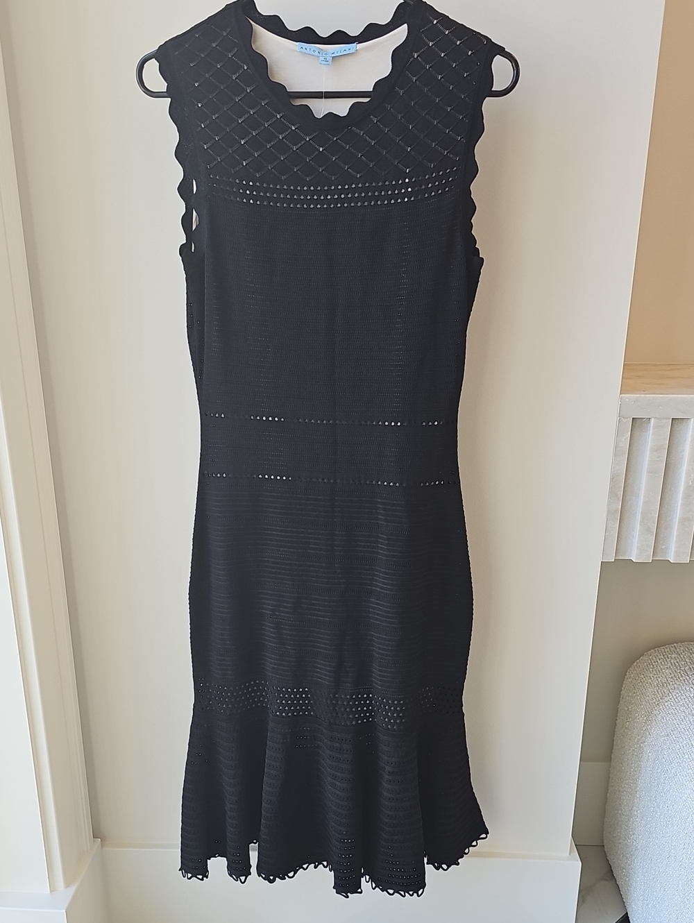 ANTONIO MELANI Black Sleeveless Knit Dress NEVER WORN
